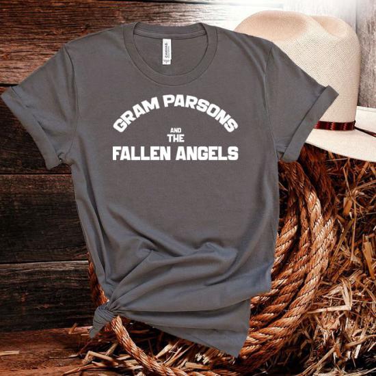 Gram Parsons And The Fallen Angels (1973) Tee, Country Rock Music Tshirt/