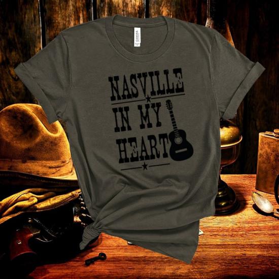 Nashville In My Heart,Country Music T Shirt/