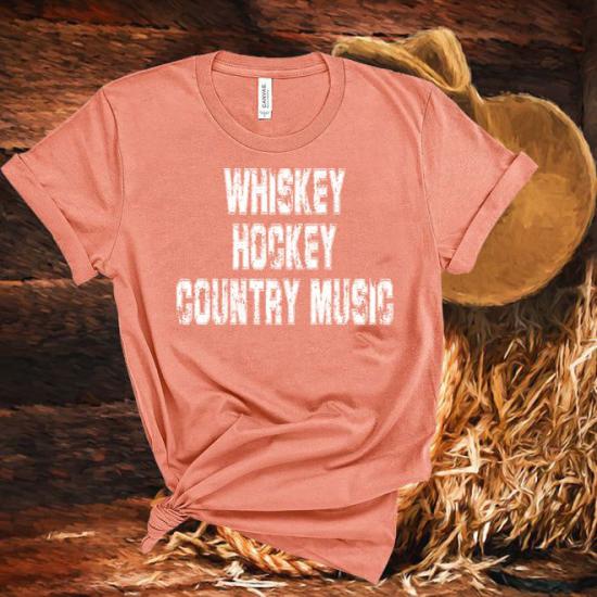 Whiskey Hockey Country Hockey T-Shirt, Nashville Hockey Tee/