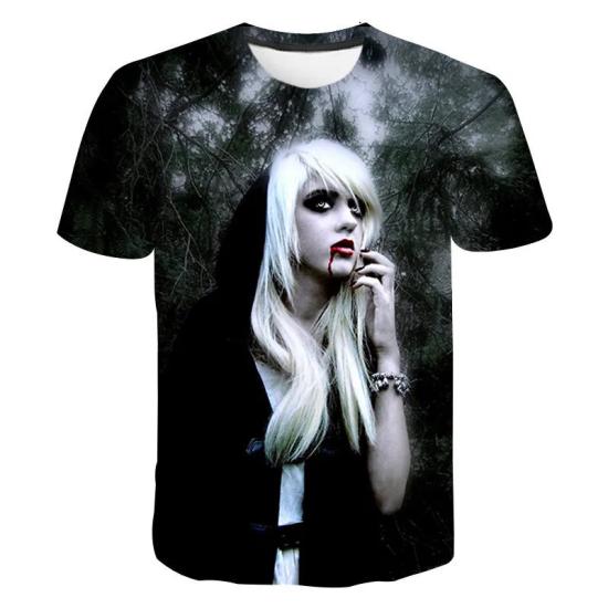 Gothic Girl in the Forest T shirt/