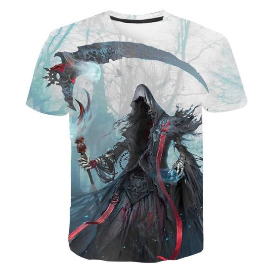 Grim Reaper Death Skull T shirt