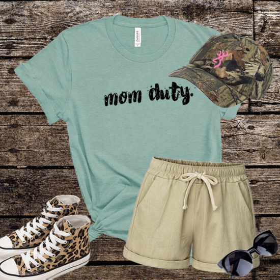 Mom Duty Shirt,Super Soft Short Sleeve Tshirt/