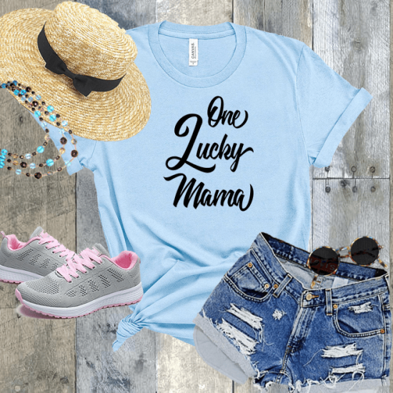 One Lucky Mama Tee,Saint Patricks Day Shirt/