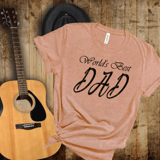 World’s Best Dad tshirt,Fashion Gift for Father
