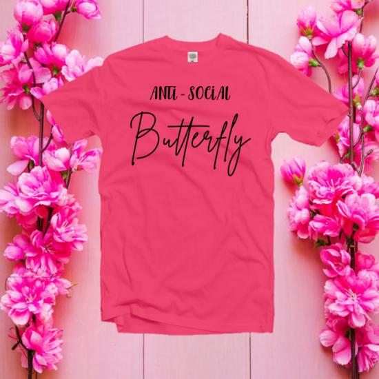 Anti Social Butterfly Tshirt, Funny Shirt, İntrovert