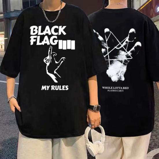 Playboi Carti,Black Flag Tshirt
