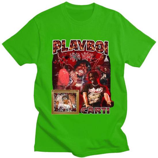 Playboi Carti,Rapper,Hip Hop Graphic,Greenshirt Tshirt