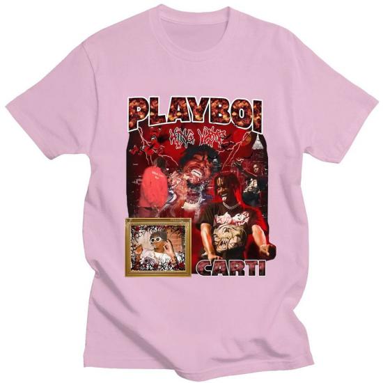 Playboi Carti,Rapper,Hip Hop Graphic,Pink Tshirt