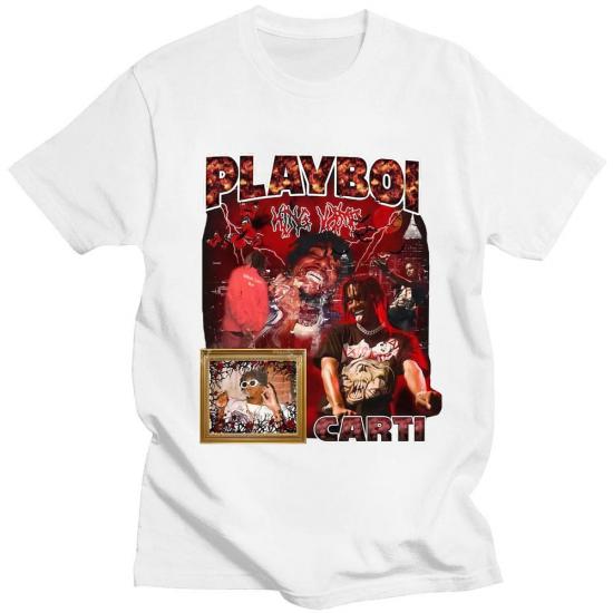 Playboi Carti,Rapper,Hip Hop Graphic,whiteshirt Tshirt/