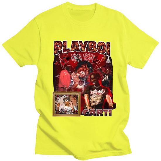 Playboi Carti,Rapper,Hip Hop Graphic,Yellow Tshirt