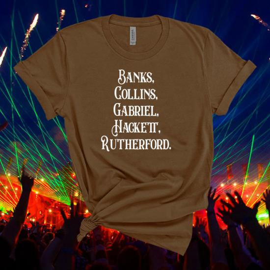 Genesis Tshirt,Banks,Collins,Gabriel,Hackett,Rutherford Tshirt