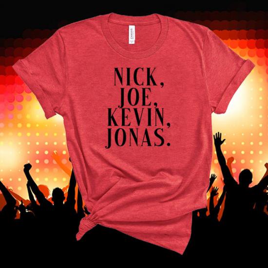 Jonas Brothers Tshirt,Nick Joe Kevin Jonas,Boy Band Tee, Music Tshirt/