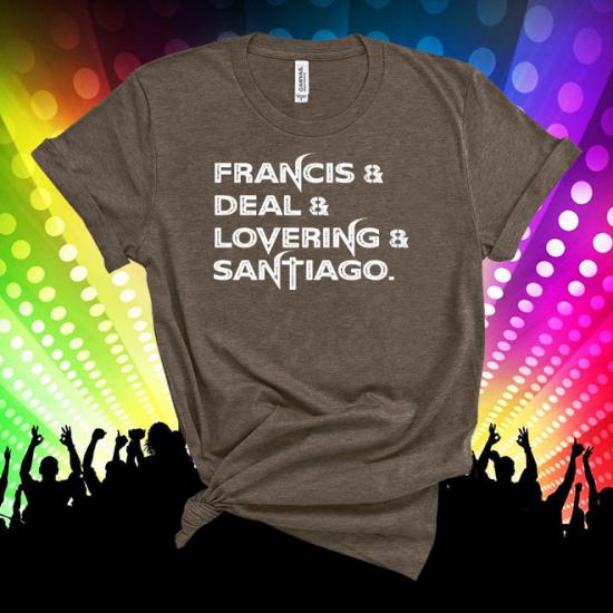Pixies Tshirt,Francis,Deal,Lovering,Santiago,Music Line Up Tshirt