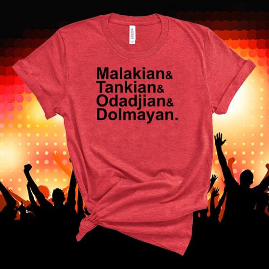 System Of A Down Tshirt,Malakian,Tankian,Odadjian,Dolmayan/