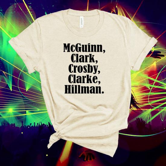 The Byrds Tshirt,McGuinn,Clark,Crosby,Clarke,Hillman