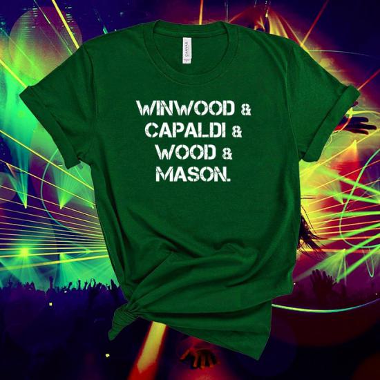 Traffic,Winwood,Capaldi,Wood,Mason,Music Line Up  Tshirt/