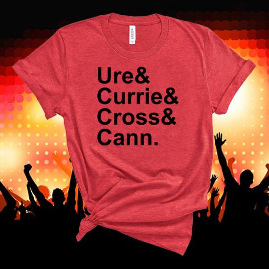 Ultravox,Ure,Currie,Cross,Cann,Music Line Up  Tshirt/