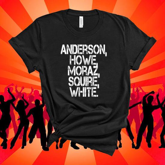 Yes Band Tshirt,Anderson,Howe,Moraz,Squire,White,Tshirt/