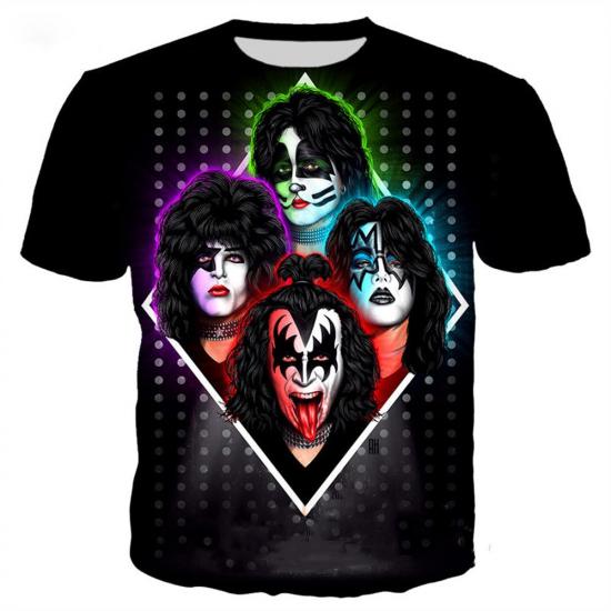 Kiss,Metal Rock Music,Mr Speed Tshirt