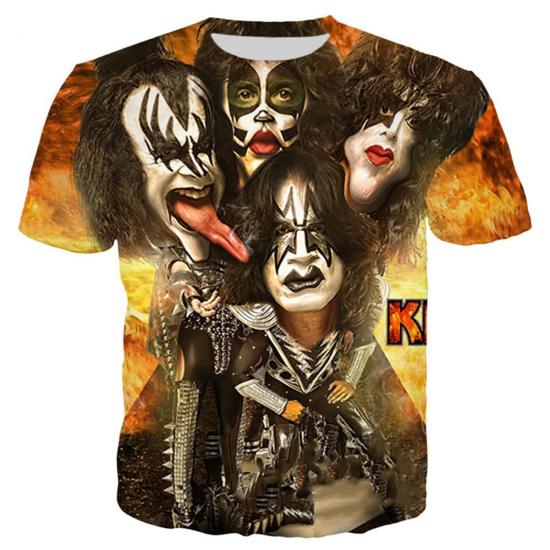 Kiss,Metal Rock Music,Room Service Tshirt