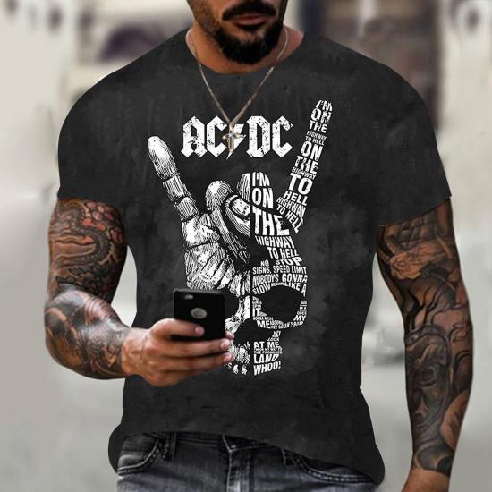 AC DC Music Band, Hard rock; ‎blues rock‎,Moneytalks Tshirt/