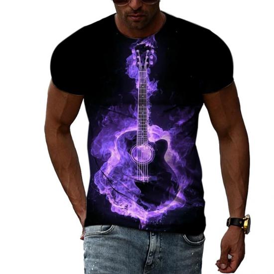 Guitar in Purple Fog Tshirt