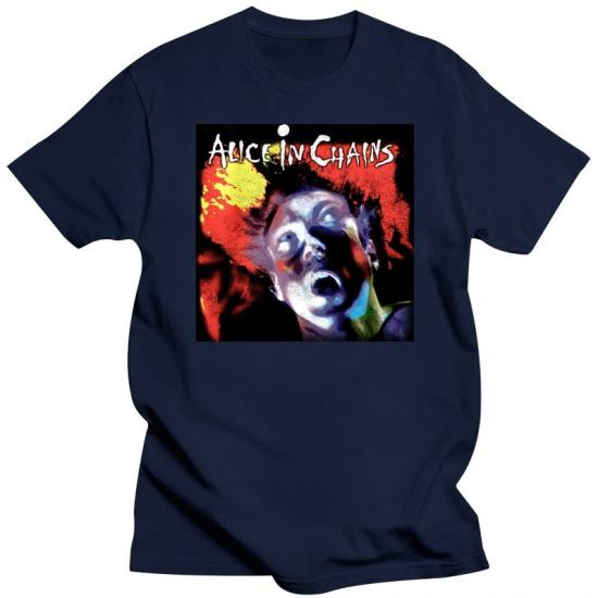 Alice In Chains,Grunge,Heavy Metal, Facelift,Blue Tshirt/