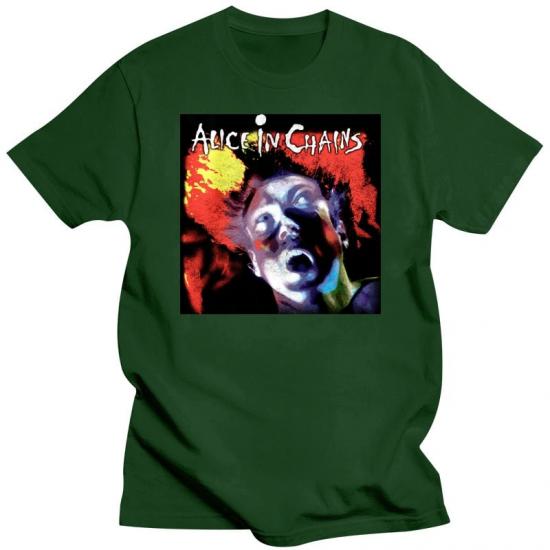 Alice In Chains,Grunge,Heavy Metal, Facelift,Green Tshirt/