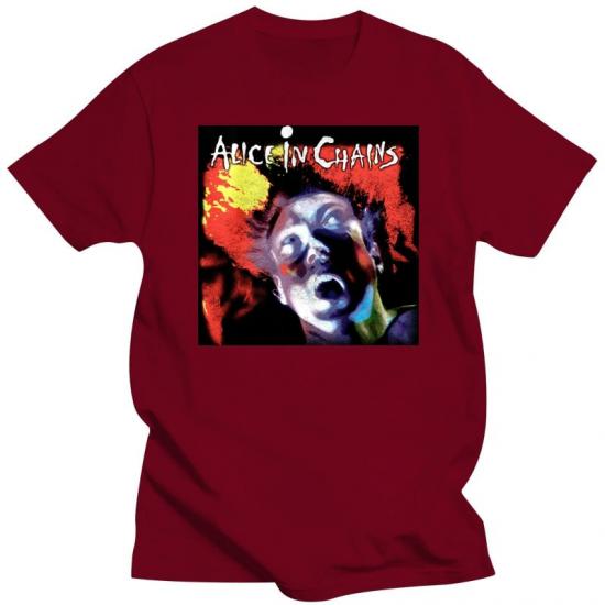 Alice In Chains,Grunge,Heavy Metal, Facelift,Red Tshirt/