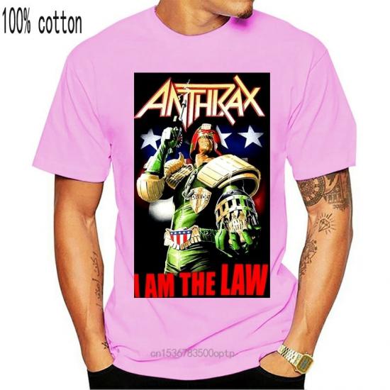 Anthrax,Thrash Metal, Groove Metal,I’m The Law Pink Tshirt
