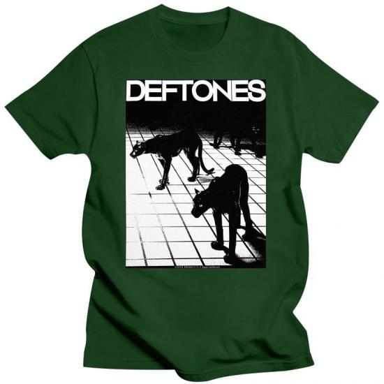 Deftones,Alternative Metal,Cherry Waves,Green Tshirt