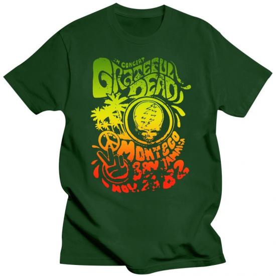 Grateful Dead,Rock,Ripple,Green Tshirt/