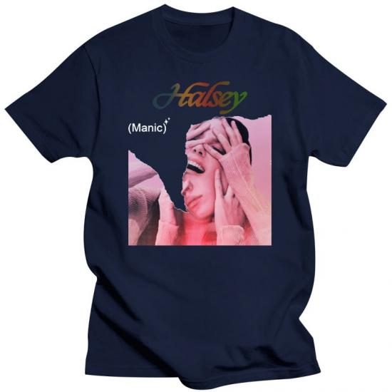 Halsey ,Pop,Electronic, Alternative Rock,blue Tshirt/
