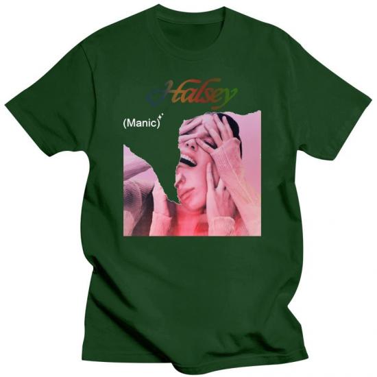 Halsey ,Pop,Electronic, Alternative Rock,green Tshirt/