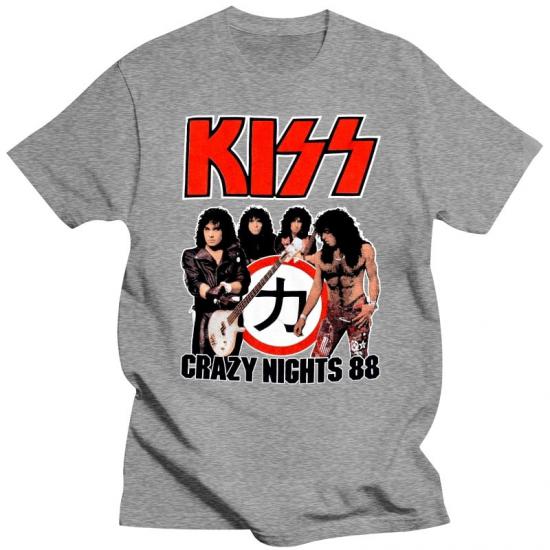 Kiss,Hard rock, Heavy Metal,Creatures of the Night,gray Tshirt