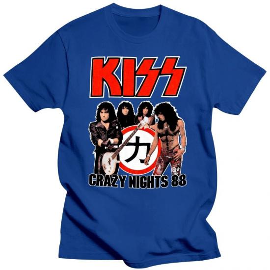 Kiss,Hard rock, Heavy Metal,Creatures of the Night,Skyblue Tshirt/