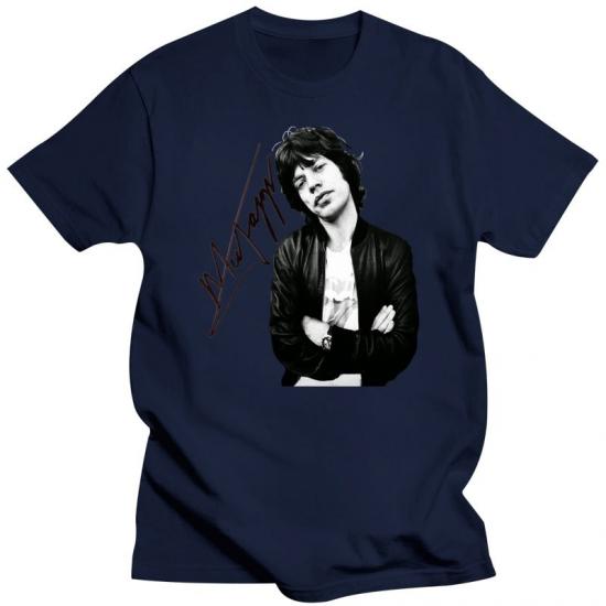 Mick Jagger,Contemporary Pop,Rock, Rock & Roll black,blue Tshirt/
