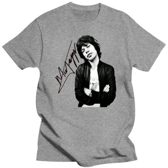 Mick Jagger,Contemporary Pop,Rock, Rock & Roll black,gray Tshirt