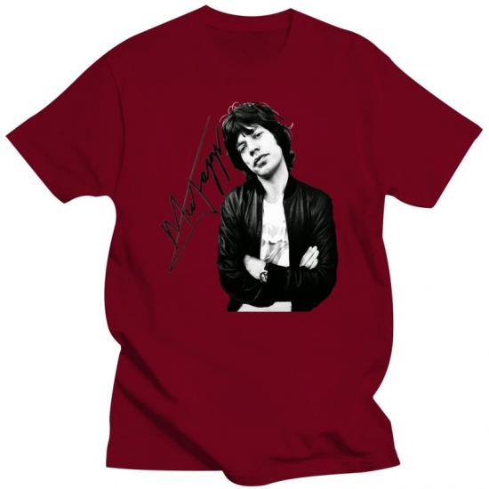 Mick Jagger,Contemporary Pop,Rock, Rock & Roll black,red Tshirt