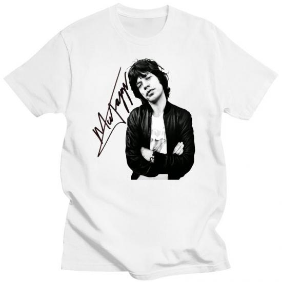 Mick Jagger,Contemporary Pop,Rock, Rock & Roll black,white Tshirt