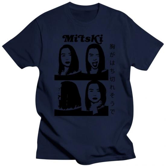 Mitski,Indie Rock,Folk Rock Art Pop,blue Tshirt/