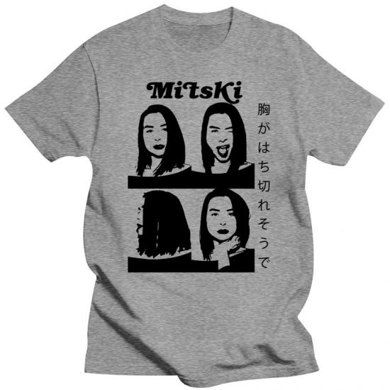 Mitski,Indie Rock,Folk Rock Art Pop,gray Tshirt