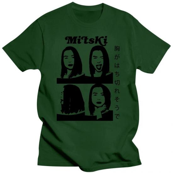 Mitski,Indie Rock,Folk Rock Art Pop,green Tshirt