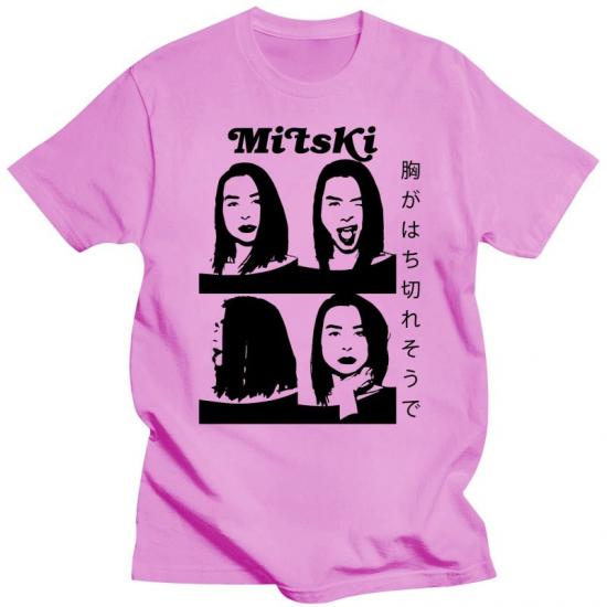 Mitski,Indie Rock,Folk Rock Art Pop,Pink Tshirt/