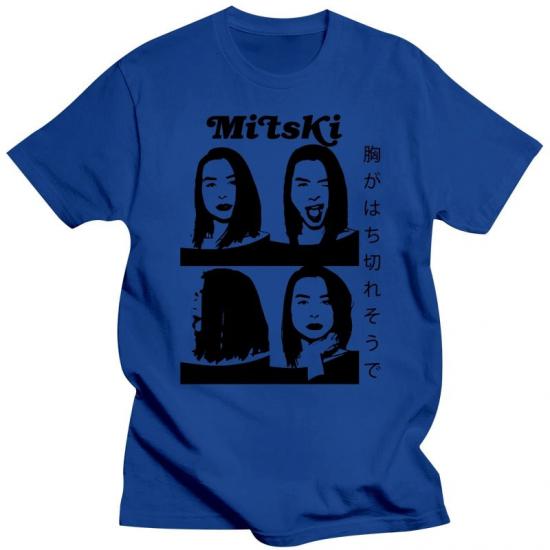 Mitski,Indie Rock,Folk Rock Art Pop,Sky,blue Tshirt