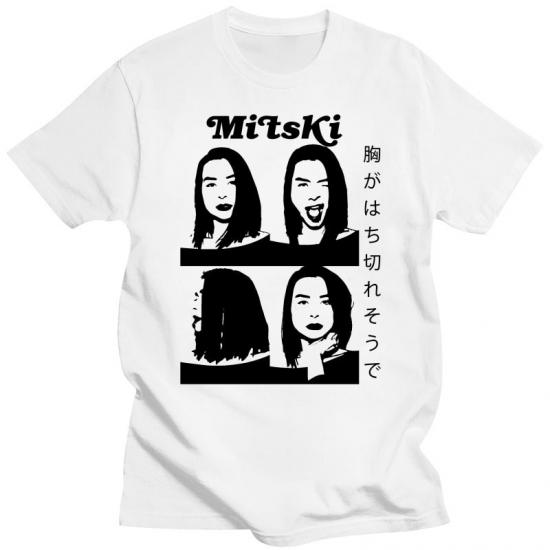 Mitski,Indie Rock,Folk Rock Art Pop,white Tshirt/