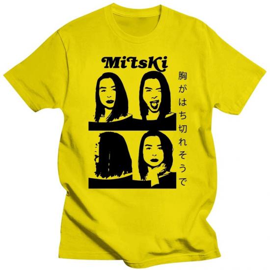 Mitski,Indie Rock,Folk Rock Art Pop,yellow Tshirt/