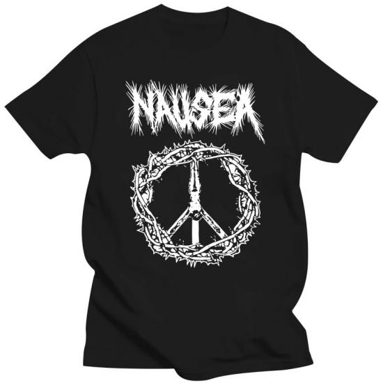 Nausea,Crust Punk Band,black Tshirt/