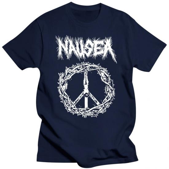 Nausea,Crust Punk Band,blue Tshirt