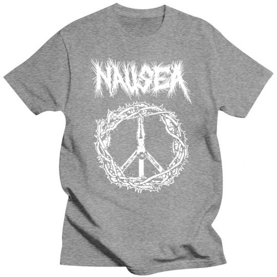 Nausea,Crust Punk Band,gray Tshirt/